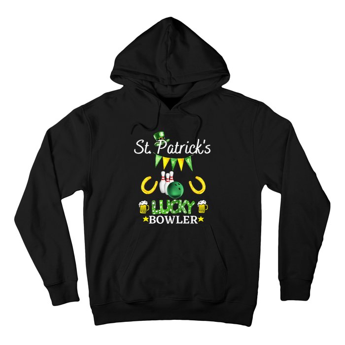 Womens FUNNY SAINT PATRICK'S DAY GIFT FOR WOMEN WHO LOVE BOWLING Hoodie