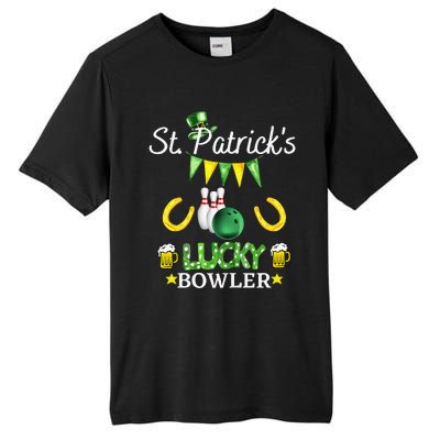 Womens FUNNY SAINT PATRICK'S DAY GIFT FOR WOMEN WHO LOVE BOWLING Tall Fusion ChromaSoft Performance T-Shirt