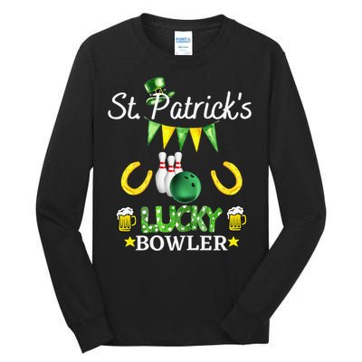 Womens FUNNY SAINT PATRICK'S DAY GIFT FOR WOMEN WHO LOVE BOWLING Tall Long Sleeve T-Shirt