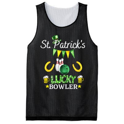 Womens FUNNY SAINT PATRICK'S DAY GIFT FOR WOMEN WHO LOVE BOWLING Mesh Reversible Basketball Jersey Tank