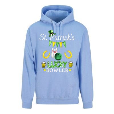 Womens FUNNY SAINT PATRICK'S DAY GIFT FOR WOMEN WHO LOVE BOWLING Unisex Surf Hoodie