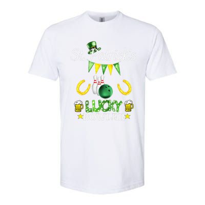 Womens FUNNY SAINT PATRICK'S DAY GIFT FOR WOMEN WHO LOVE BOWLING Softstyle CVC T-Shirt