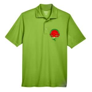 Watermelon Fruit Summer Sunset Men's Origin Performance Pique Polo