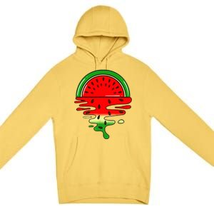 Watermelon Fruit Summer Sunset Premium Pullover Hoodie