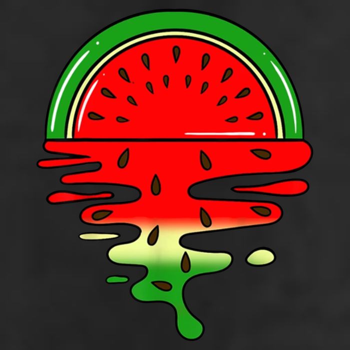 Watermelon Fruit Summer Sunset 7 Panel Mesh Trucker Snapback Hat