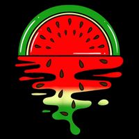 Watermelon Fruit Summer Sunset Drawstring Bag