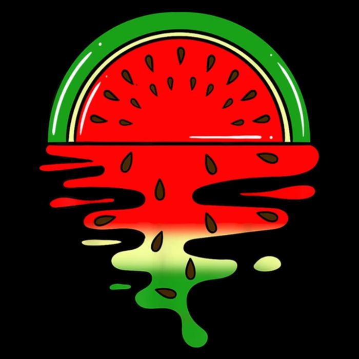 Watermelon Fruit Summer Sunset Drawstring Bag