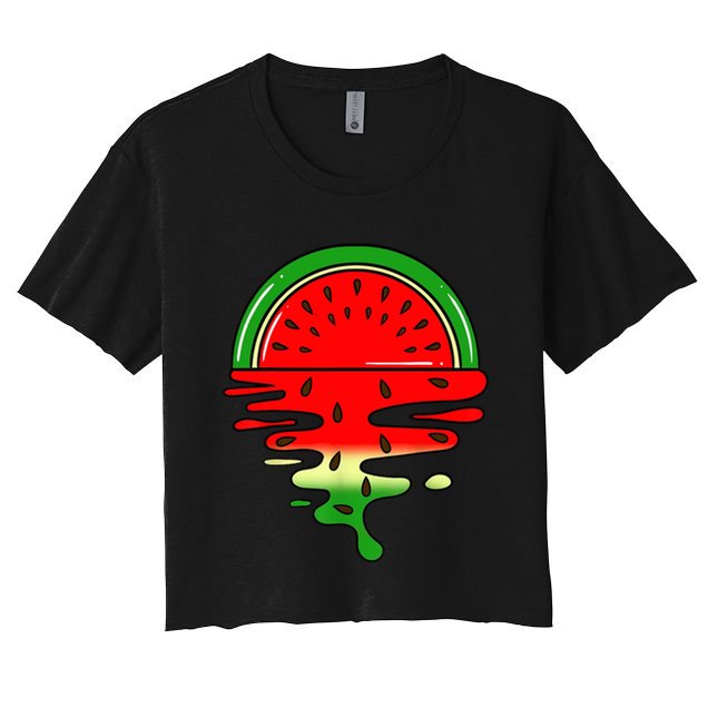 Watermelon Fruit Summer Sunset Crop Top