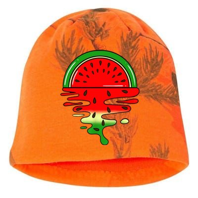 Watermelon Fruit Summer Sunset Kati - Camo Knit Beanie