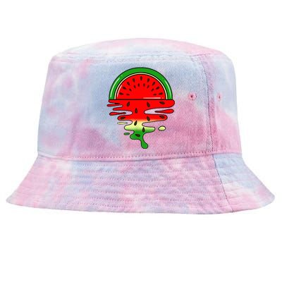 Watermelon Fruit Summer Sunset Tie-Dyed Bucket Hat