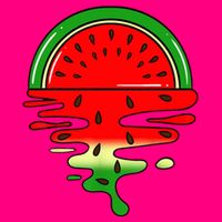 Watermelon Fruit Summer Sunset Poster