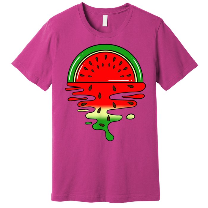 Watermelon Fruit Summer Sunset Premium T-Shirt