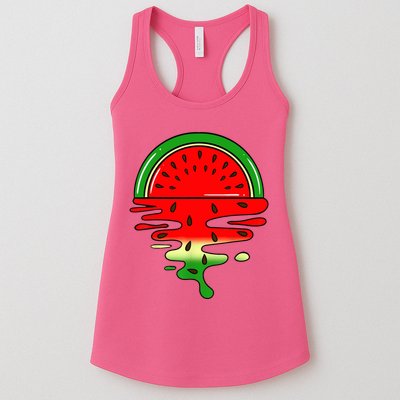Watermelon Fruit Summer Sunset Womens Tank Top