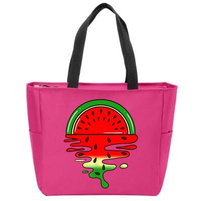 Watermelon Fruit Summer Sunset Zip Tote Bag