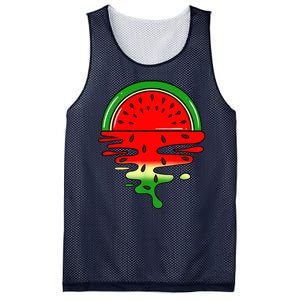 Watermelon Fruit Summer Sunset Mesh Reversible Basketball Jersey Tank