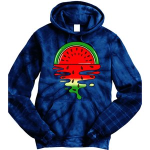 Watermelon Fruit Summer Sunset Tie Dye Hoodie