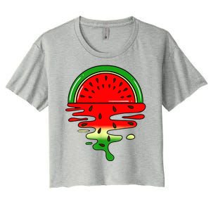 Watermelon Fruit Summer Sunset Women's Crop Top Tee