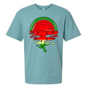 Watermelon Fruit Summer Sunset Sueded Cloud Jersey T-Shirt