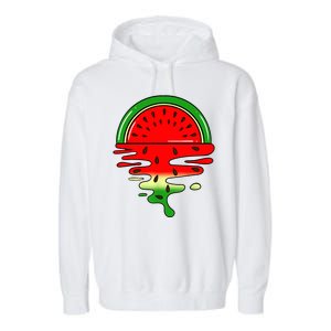 Watermelon Fruit Summer Sunset Garment-Dyed Fleece Hoodie