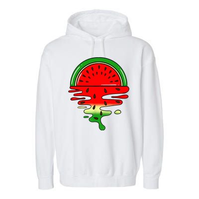 Watermelon Fruit Summer Sunset Garment-Dyed Fleece Hoodie