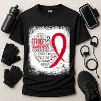 Women Fearless Strength Stroke Awareness Month Stroke Warrior Cooling Performance Crew T-Shirt