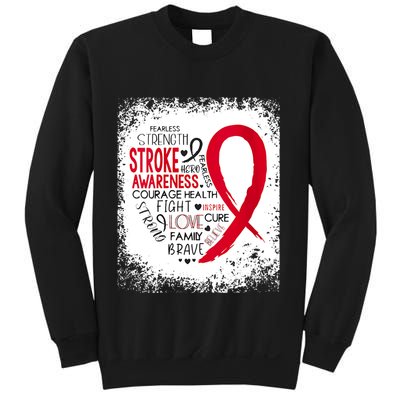 Women Fearless Strength Stroke Awareness Month Stroke Warrior Sweatshirt