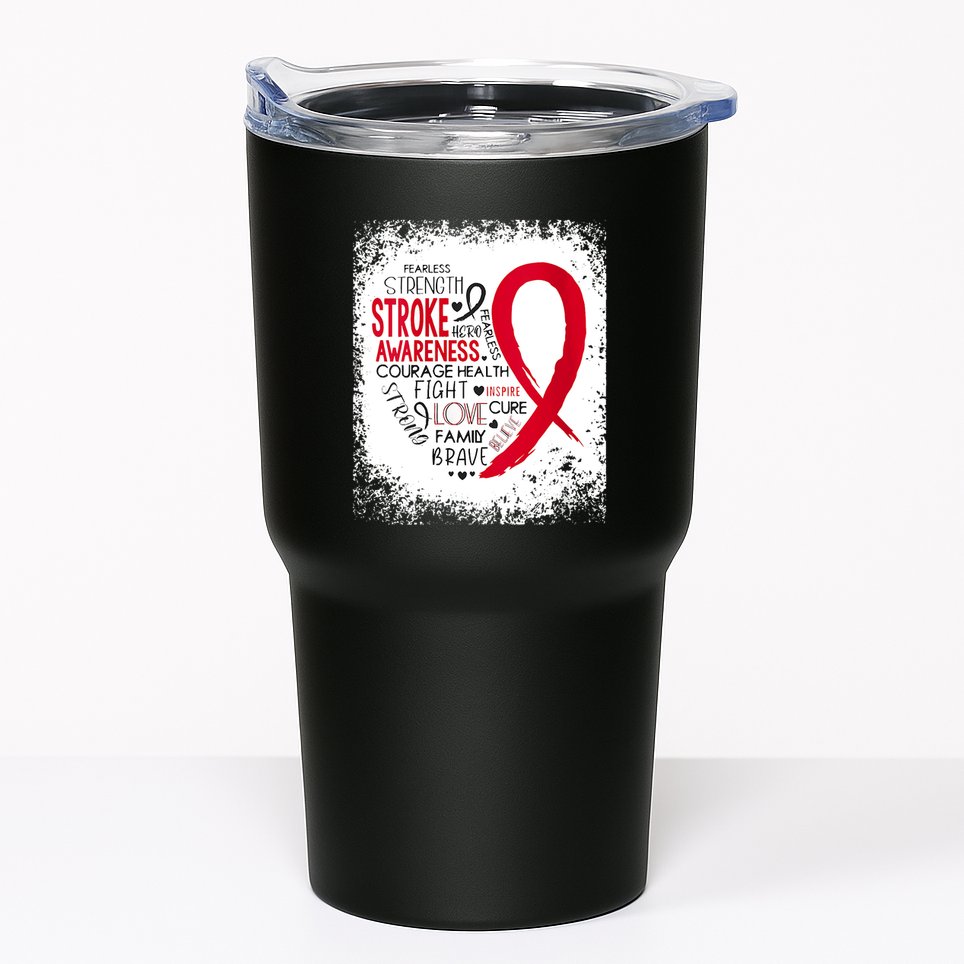 Women Fearless Strength Stroke Awareness Month Stroke Warrior Tumbler