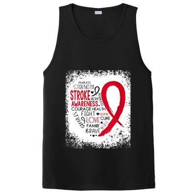 Women Fearless Strength Stroke Awareness Month Stroke Warrior PosiCharge Competitor Tank