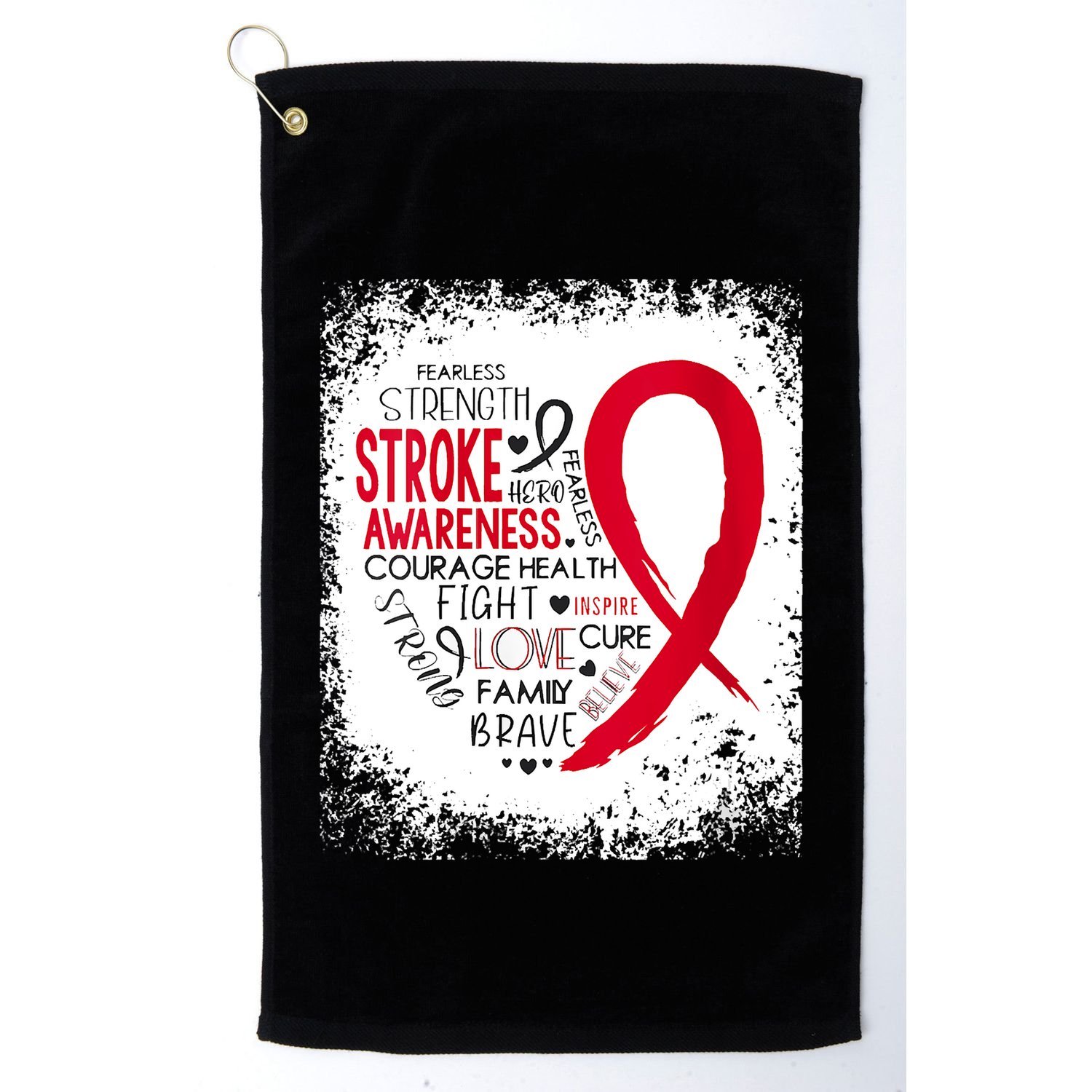 Women Fearless Strength Stroke Awareness Month Stroke Warrior Golf Towel