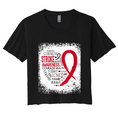 Women Fearless Strength Stroke Awareness Month Stroke Warrior Crop Top