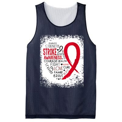 Women Fearless Strength Stroke Awareness Month Stroke Warrior Mesh Reversible Basketball Jersey Tank