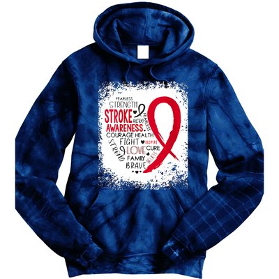 Women Fearless Strength Stroke Awareness Month Stroke Warrior Tie Dye Hoodie