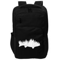 Walleye Fishing Sauger Fisherman Pine Forest Treeline Impact Tech Backpack