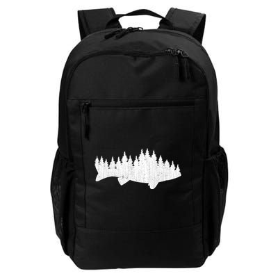 Walleye Fishing Sauger Fisherman Pine Forest Treeline Backpack