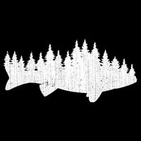 Walleye Fishing Sauger Fisherman Pine Forest Treeline 16 in Basic Backpack