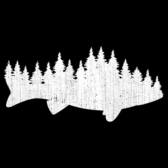 Walleye Fishing Sauger Fisherman Pine Forest Treeline 16 in Basic Backpack