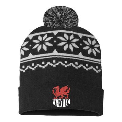 Wrexham Football Soccer Club Wrexham FC 2022 Gift Christmas 2022 USA-Made Snowflake Beanie