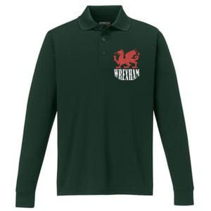 Wrexham Football Soccer Club Wrexham FC 2022 Gift Christmas 2022 Performance Long Sleeve Polo