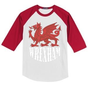 Wrexham Football Soccer Club Wrexham FC 2022 Gift Christmas 2022 Kids Colorblock Raglan Jersey