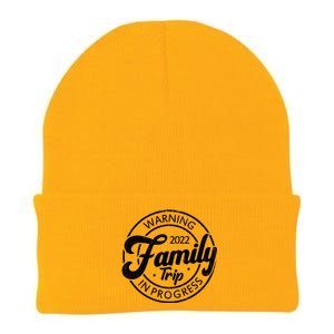 Warning Family Trip In Progress Matching Family Vacation Gift Knit Cap Winter Beanie