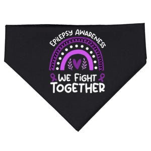 We Fight Together Epilepsy Awareness Epilepsy USA-Made Doggie Bandana