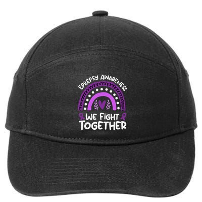 We Fight Together Epilepsy Awareness Epilepsy 7-Panel Snapback Hat