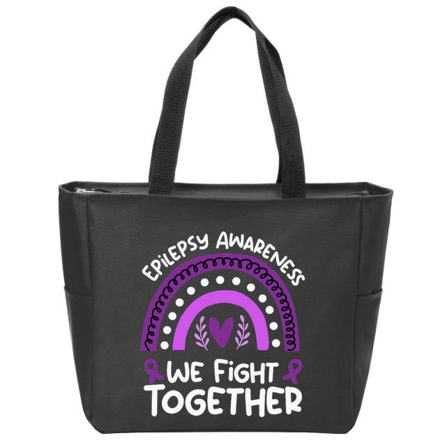 We Fight Together Epilepsy Awareness Epilepsy Zip Tote Bag