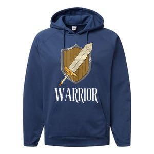 Warrior Fantasy Tabletop RPG MMORPG RPG Gamer Performance Fleece Hoodie