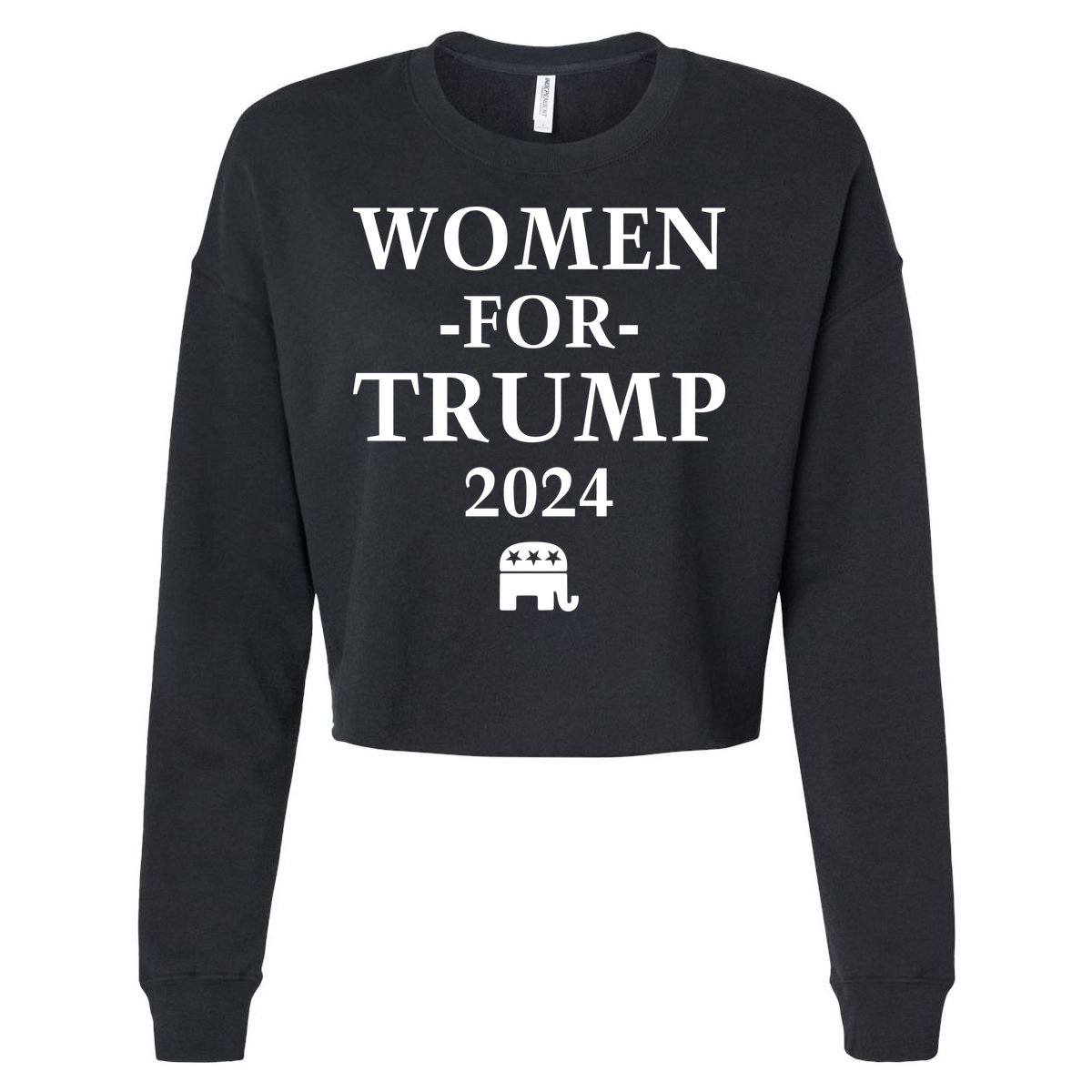 Women For Trump 2024 Cropped Pullover Crew
