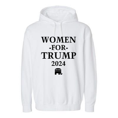 Women For Trump 2024 Garment-Dyed Fleece Hoodie