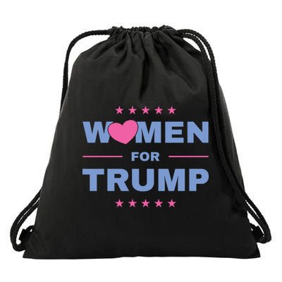Women For Donald Trump Heart 💕 Drawstring Bag