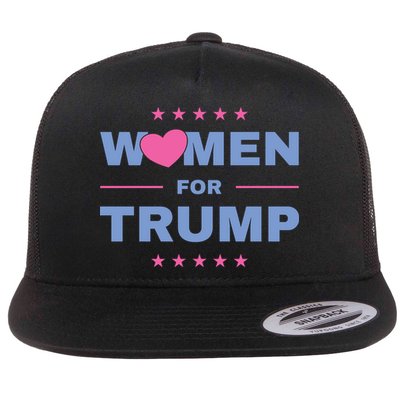 Women For Donald Trump Heart 💕 Flatbill Hat