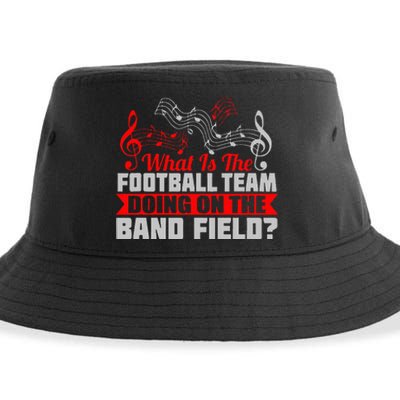 What Football Team On Marching Band Field Funny Gift Sustainable Bucket Hat