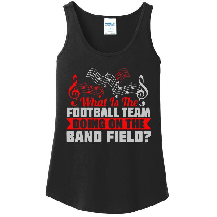 What Football Team On Marching Band Field Funny Gift Ladies Essential Tank